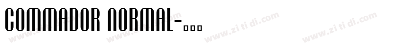 Commador Normal字体转换